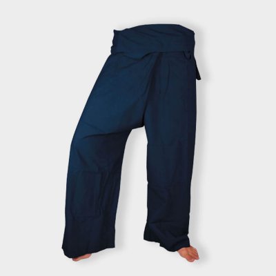 navy cotton fisherman pants