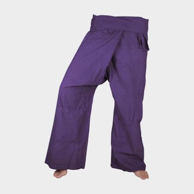 purple fisherman pants cotton